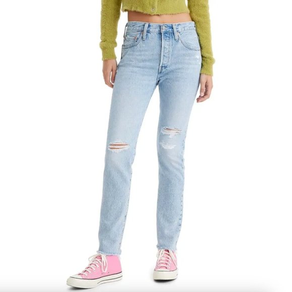 Levi's Denim - Women's 501® Ripped High Waist Skinny Jeans Levi's W29 L28